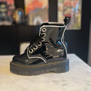 Dr Martens Molly Patent Platform Leather Boots